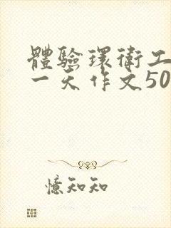 体验环卫工人的一天作文500字