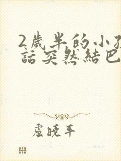 2岁半的小孩说话突然结巴怎么办