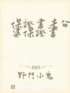 保证书老公给老婆保证书