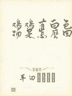 鸡鸡有白色分泌物是怎么回事