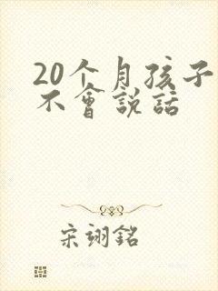 20个月孩子还不会说话