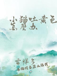 小猫吐黄色液体怎么办