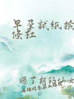 早孕试纸检查两条杠