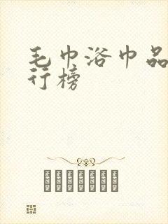 毛巾浴巾品牌排行榜