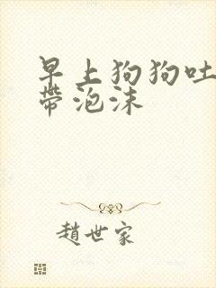 早上狗狗吐黄水带泡沫