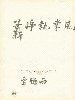 萧峥执掌风云最新