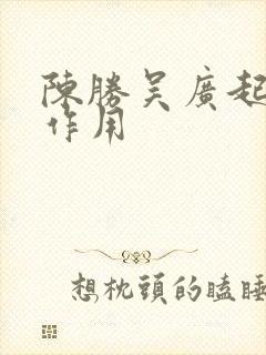 陈胜吴广起义的作用