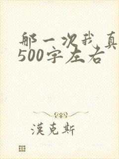 那一次我真感动500字左右