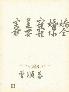 完美宠婚娇妻三爷要宠你全文