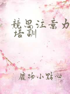 竞思注意力训练 培训