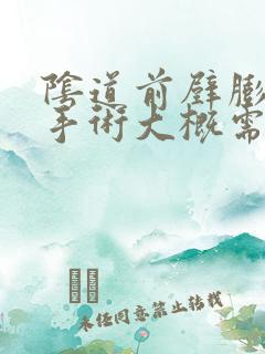 阴道前壁膨出做手术大概需要多少钱