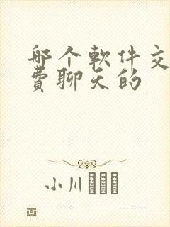 哪个软件交友免费聊天的