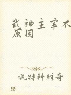 武神主宰不更新原因