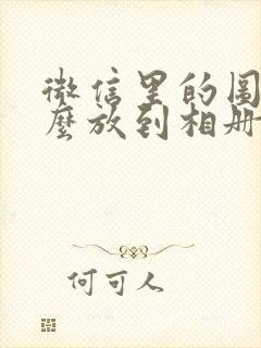 微信里的图片怎么放到相册里