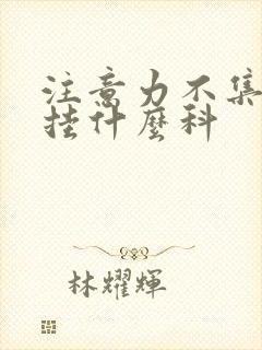 注意力不集中去挂什么科