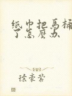 纸巾把马桶堵住了怎么办