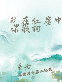 我在红尘中遇见你歌词