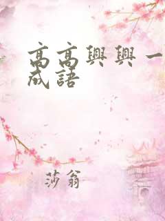 高高兴兴一样的成语