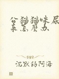 公猫猫咪尿不出来怎么办