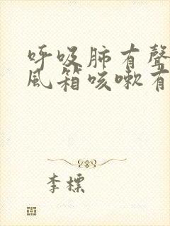 呼吸肺有声音拉风箱咳嗽有痰