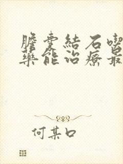 胆囊结石吃什么药能治疗最好