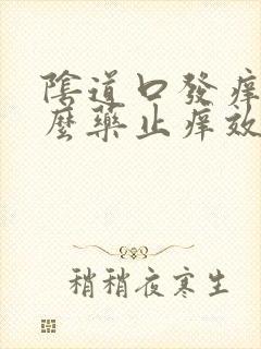 阴道口发痒用什么药止痒效果好