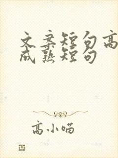 文案短句高质量成熟短句