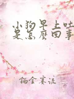 小狗早上吐黄水是怎么回事