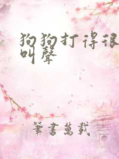 狗狗打得很惨的叫声