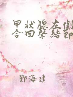 甲状腺左侧叶混合回声结节3类是什么意思