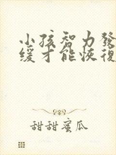 小孩智力发育迟缓才能恢复正常吗