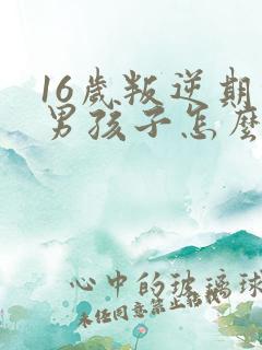 16岁叛逆期的男孩子怎么管