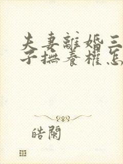 夫妻离婚三个孩子抚养权怎么判定