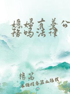 媳妇有养公婆义务吗法律