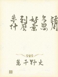 梦到好多猪肉是什么意思周公解梦