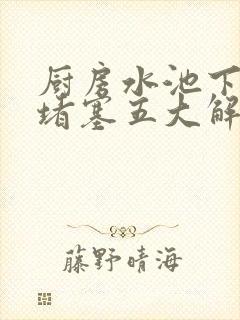 厨房水池下水道堵塞五大解决妙招