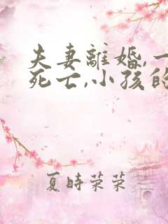 夫妻离婚,一方死亡,小孩的抚养权