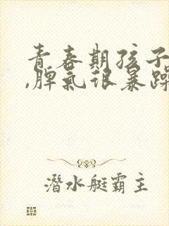 青春期孩子叛逆,脾气很暴躁,应该怎么管