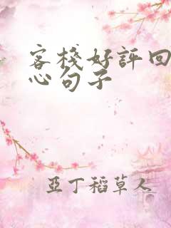 客栈好评回复暖心句子