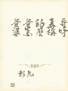 爸爸的表哥的老婆怎么称呼