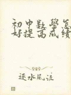 初中数学怎么学好提高成绩