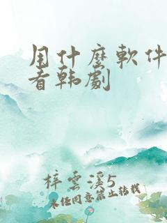 用什么软件可以看韩剧