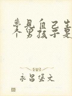 梦见自己生了一个男孩子是什么征兆