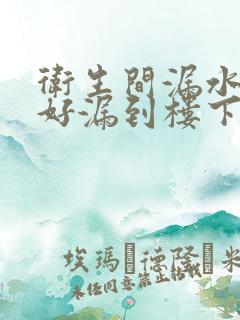 卫生间漏水没做好漏到楼下怎么办