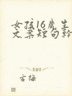 女孩16岁生日文案短句干净