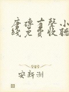 唐砖有声小说在线免费收听