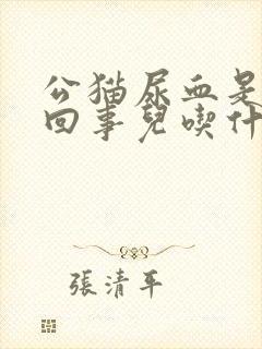 公猫尿血是怎么回事儿吃什么药