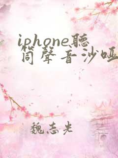 iphone听筒声音沙哑怎么办