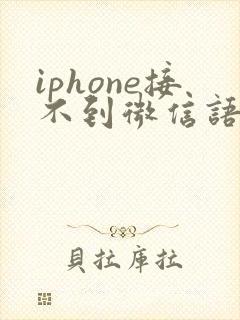 iphone接不到微信语音通话