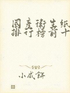 国产卫生纸品牌排行榜前十名